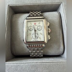 Michele Deco Mid Diamond Dial Watch